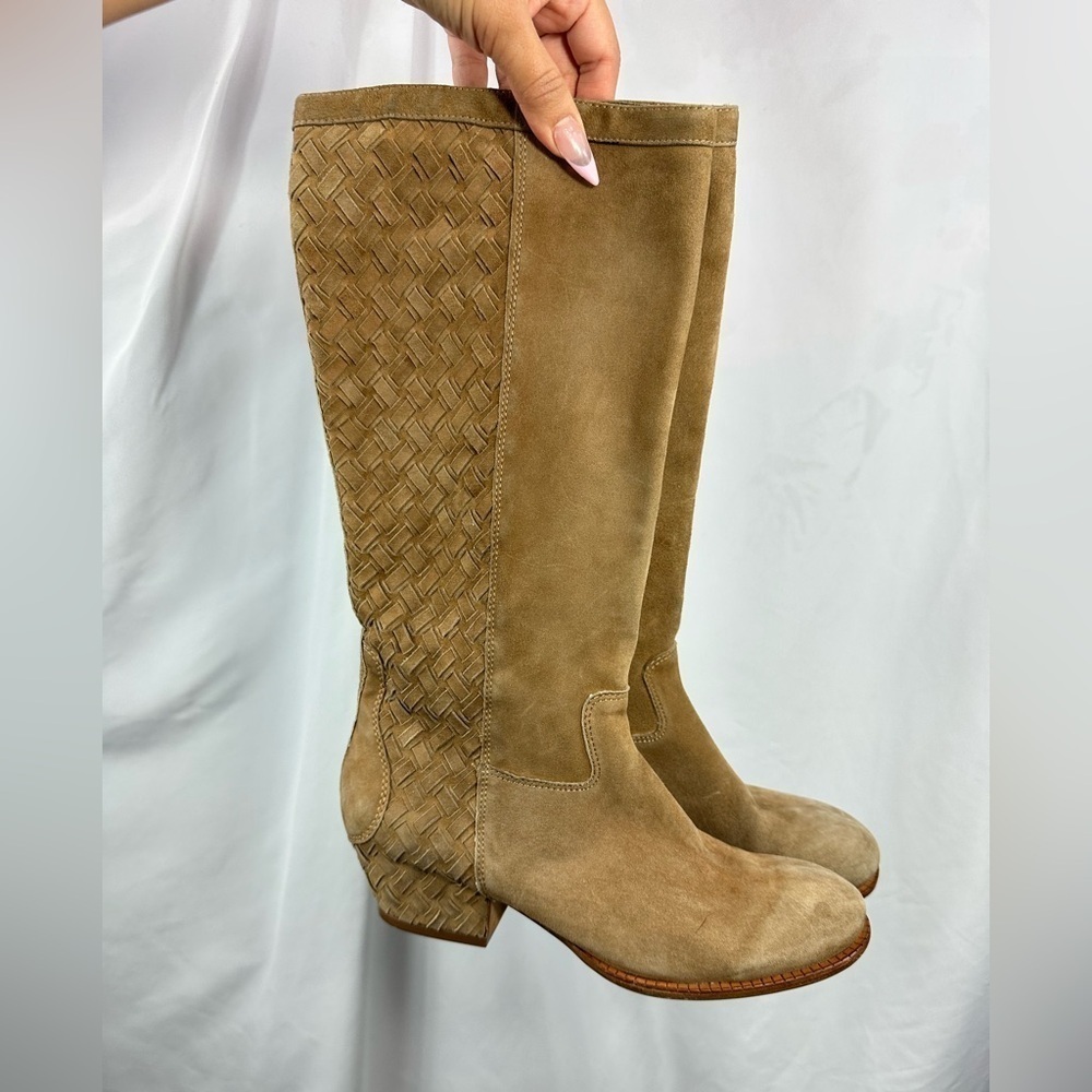 Ash brown woven boots size 8